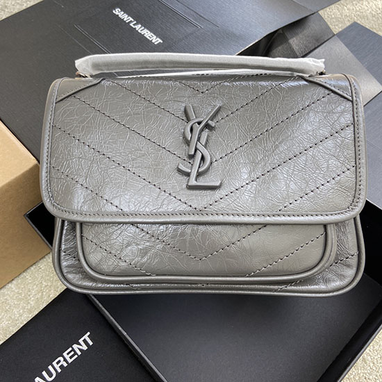 Saint Laurent Malá Taška Niki Tmavě šedá 498892