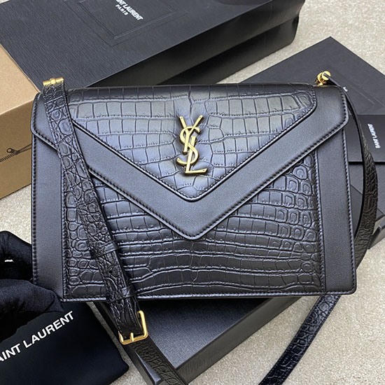 Saint Laurent Reliéfní Krokodýl Gaby Brašna 668863