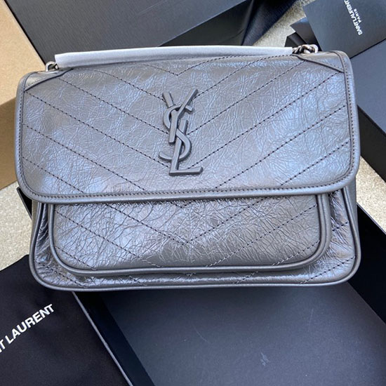 Saint Laurent Střední Niki Taška Tmavě šedá 633158