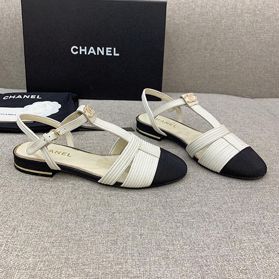 Sandály Chanel Bílé Cs03186