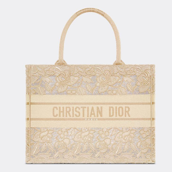 Střední Dior Nebo Dior Book Tote Béžová M1296