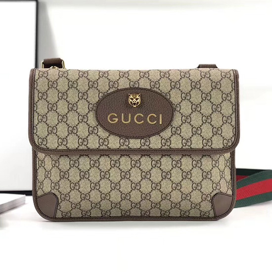 Taška Gucci Gg Supreme Messenger Hnědá 495654