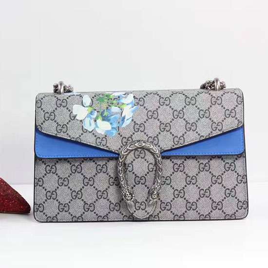 Taška Přes Rameno Gucci Dionysus Gg Blooms Modrá 400249