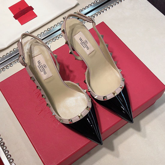 Valentino Patentovaná Pumpa Slingback černá Vs03086