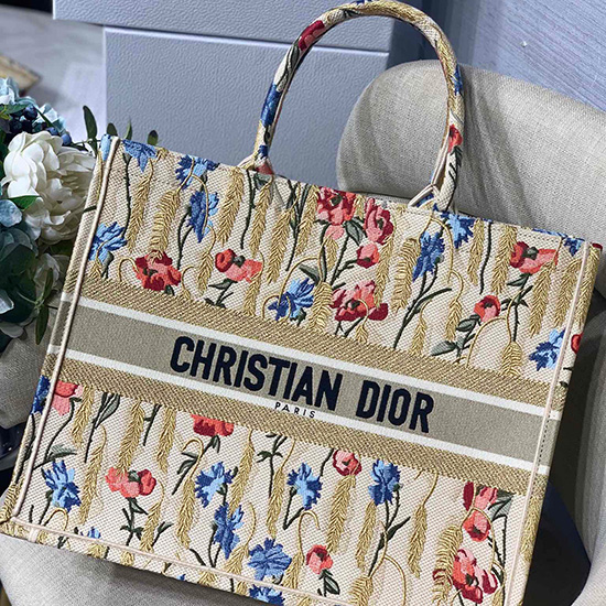 Vyšívaná Plátěná Knižní Taška Dior Md19042