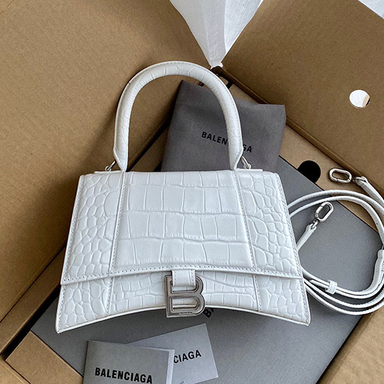 Balenciaga Timeglas-taske I Læder Med Croc-effekt Med Tophåndtag B59354b7