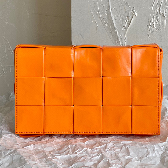 Bottega Veneta Kassette Intreccio Lædertaske Orange B6672981