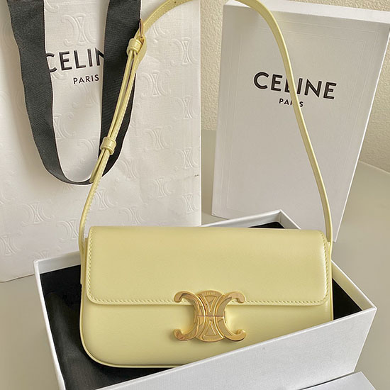 Celine Triomphe Skuldertaske Gul C35029