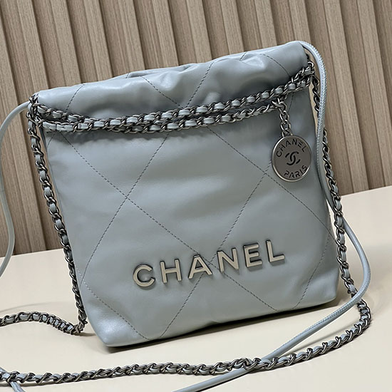 Chanel 22 Mini Håndtaske Blå As3980