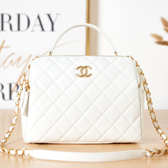 Chanel Bowlingtaske Hvid As3740