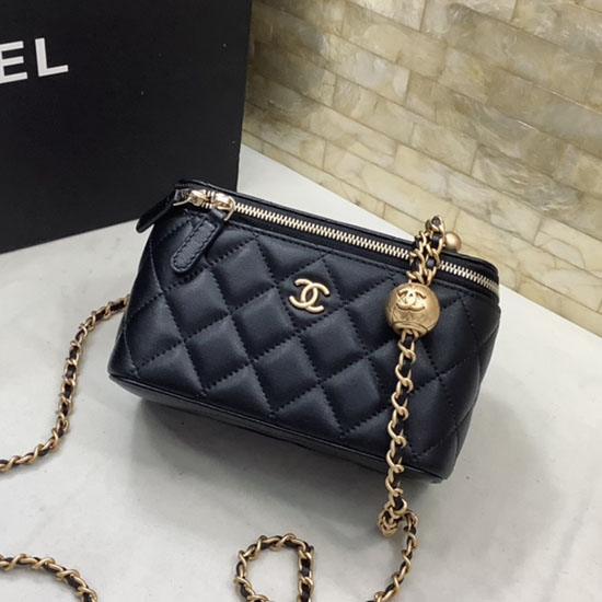 Chanel Clutch Med Kæde Sort Ap2303