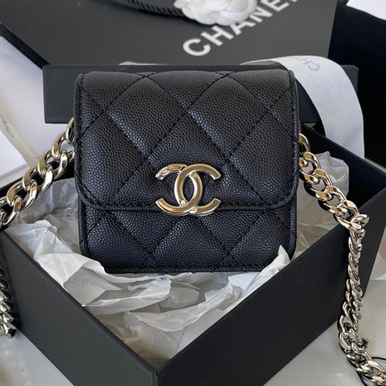 Chanel Clutch Med Kæde Sort Ap2759