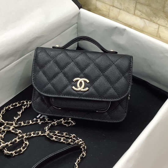 Chanel Clutch Med Kæde Sort Ap2914