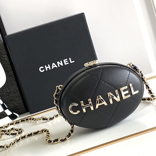 Chanel Clutch Med Kæde Sort Ap3252