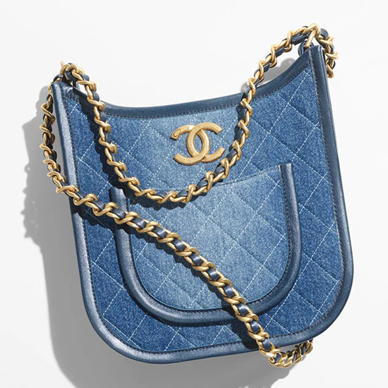 Chanel Denim Hobo Håndtaske As4532