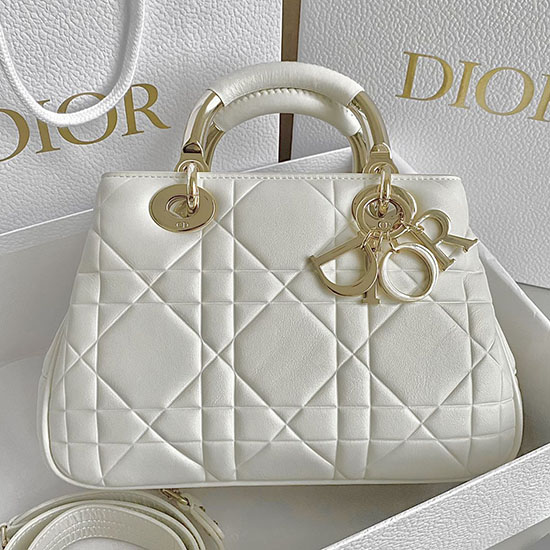 Dior Dame Håndtaske Hvid D7501