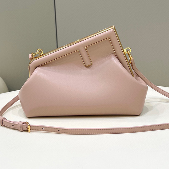 Fendi Første Lille Lædertaske Pink F80018