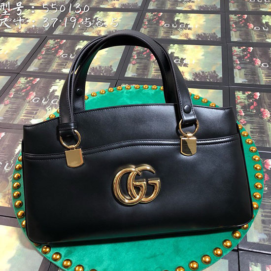 Gucci Arli Taske Med Stort Tophåndtag Sort 550130