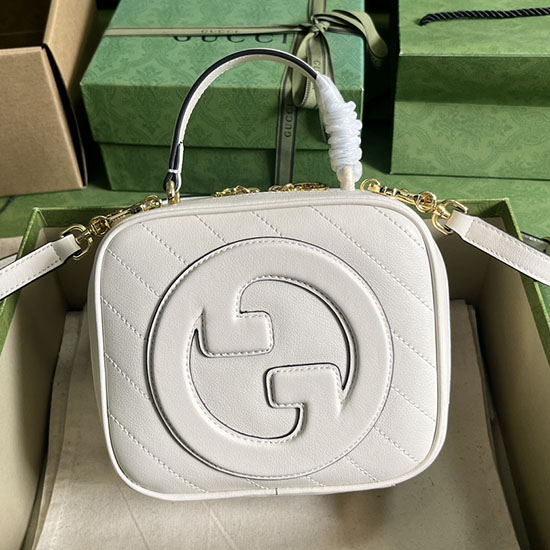 Gucci Blondie Taske Med Tophåndtag Hvid 744434