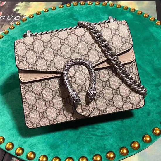 Gucci Dionysus Gg Supreme Mini Taske Beige 421970