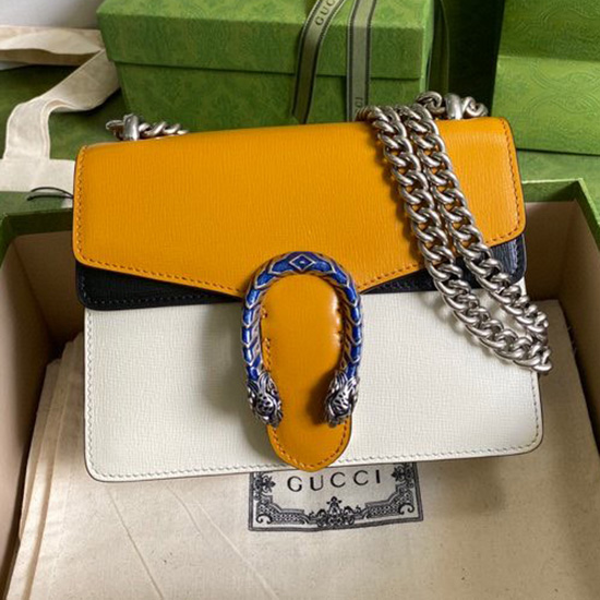 Gucci Dionysus Mini Taske I Læder Gul 421970