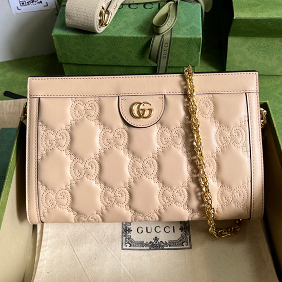 Gucci Gg Matelasse Læder Lille Taske Pink 702200