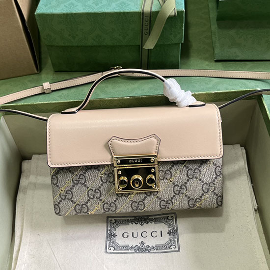 Gucci Hængelås Minitaske Med Hestebit Print 774342