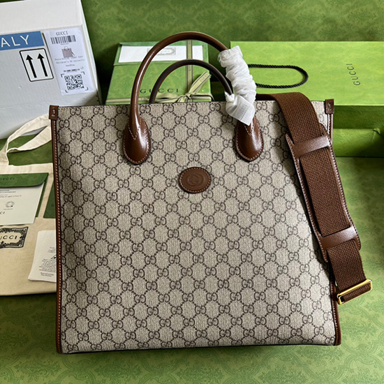 Gucci Medium Tote Med Sammenlåsende G 674148