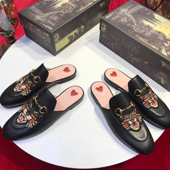 Gucci Princetown Læder Hjemmesko 401183