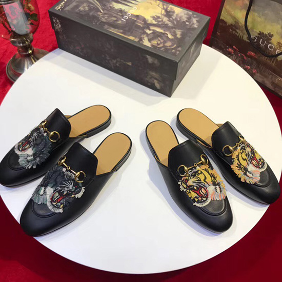 Gucci Princetown Læder Hjemmesko 401184