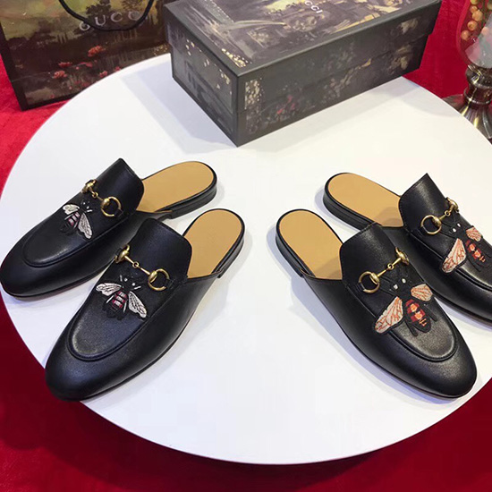 Gucci Princetown Læder Hjemmesko 401185