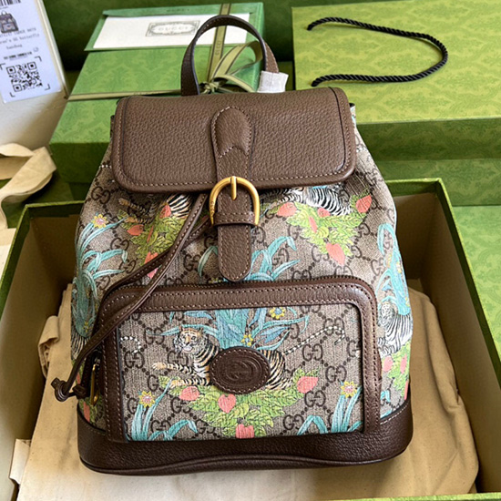 Gucci Rygsæk Med Sammenlåsende G 674147 Med Print