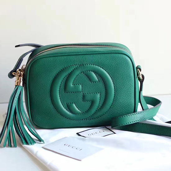 Gucci Soho Læder Disco Taske Grøn 308364