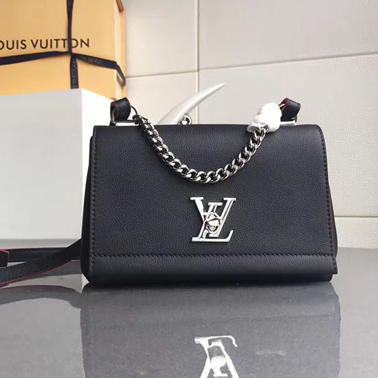 Louis Vuitton Blødt Kalveskind Lockme Ii Bb Sort Med Orange Kant M51200