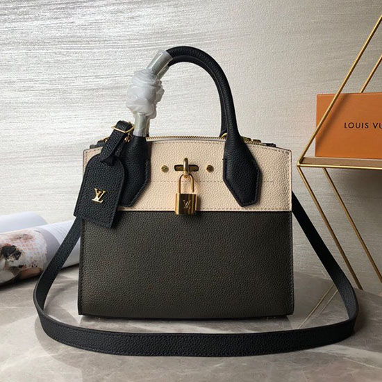 Louis Vuitton City Steamer Mini Grøn Og Creme M53804