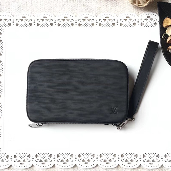 Louis Vuitton Epi Læder Clutch Taske Noir N64000