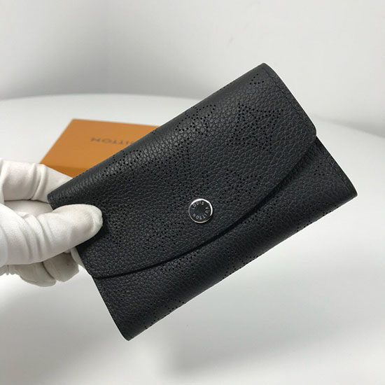 Louis Vuitton Mahina Læder Anae Møntpung Noir M64052