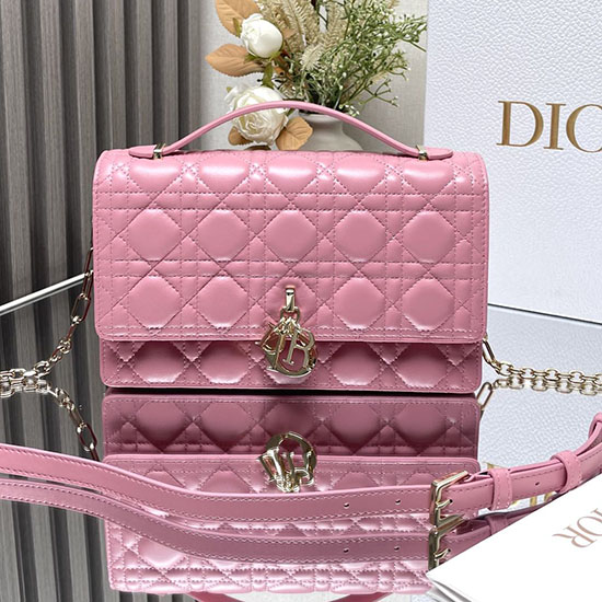 Min Dior Top Handle Taske Pink Dm0810