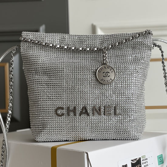 Mini Chanel 22 Håndtaske Med Rhinestone As3980