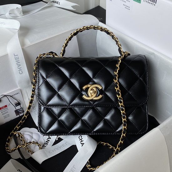 Mini Chanel Klaptaske Med Tophåndtag As3886