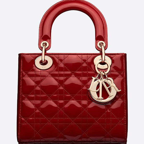 Mini Lady Dior Taske Rød D5310