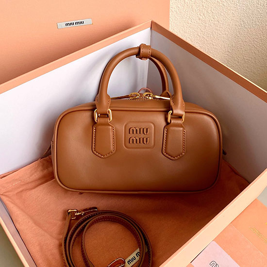 Miu Miu Arcadie Lædertaske Camel 5bb142