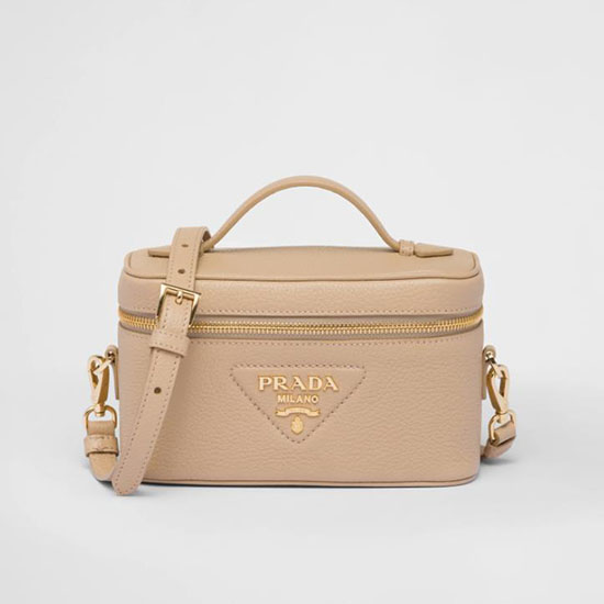 Prada Læder Mini-taske Beige 1bh202