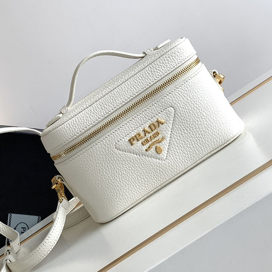 Prada Læder Mini-taske Hvid 1bh202