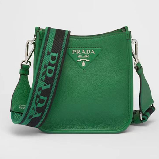 Prada Læder Skuldertaske Grøn 1bc073