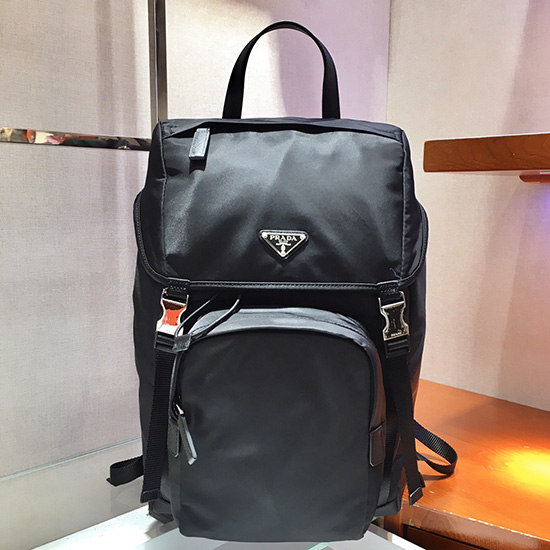 Prada Re-nylon Og Saffiano Læder Rygsæk 2vz135