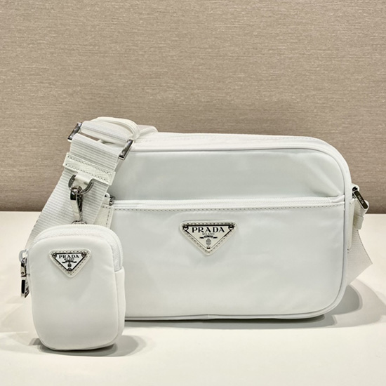 Prada Re-nylon Skuldertaske Hvid 1bc167