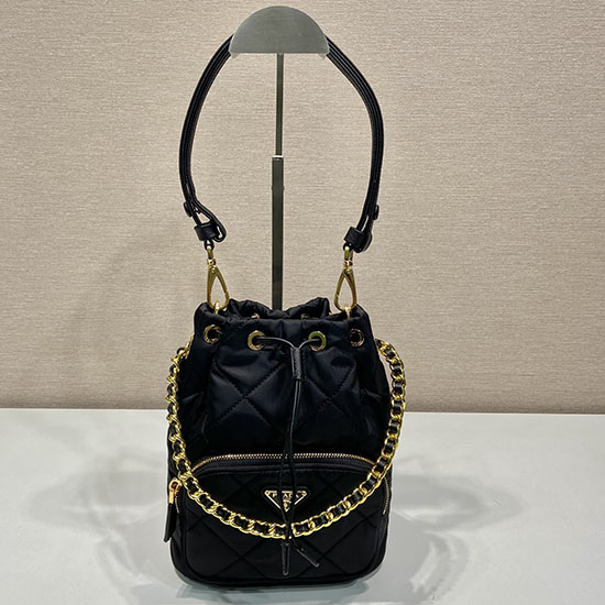 Prada Re-nylon Skuldertaske Sort 1bh038