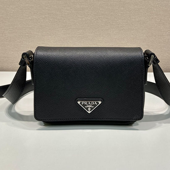 Prada Saffiano Skuldertaske I Læder 2vd065