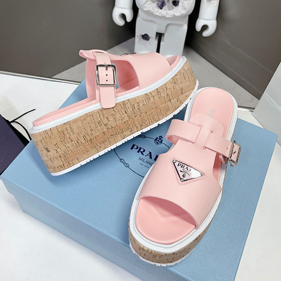 Prada Wedge Platform Sandaler Pink Sdp051404